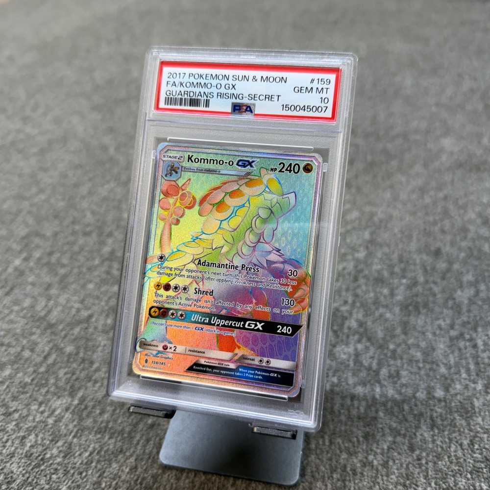 PSA 10 Kommo-o GX 159/145 Secret Rare Rainbow Pokemon Guardians Rising 2017